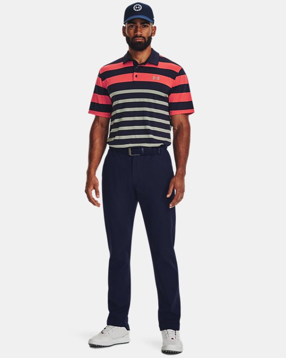 Men's UA Playoff 3.0 Stripe Polo in Blue image number 2
